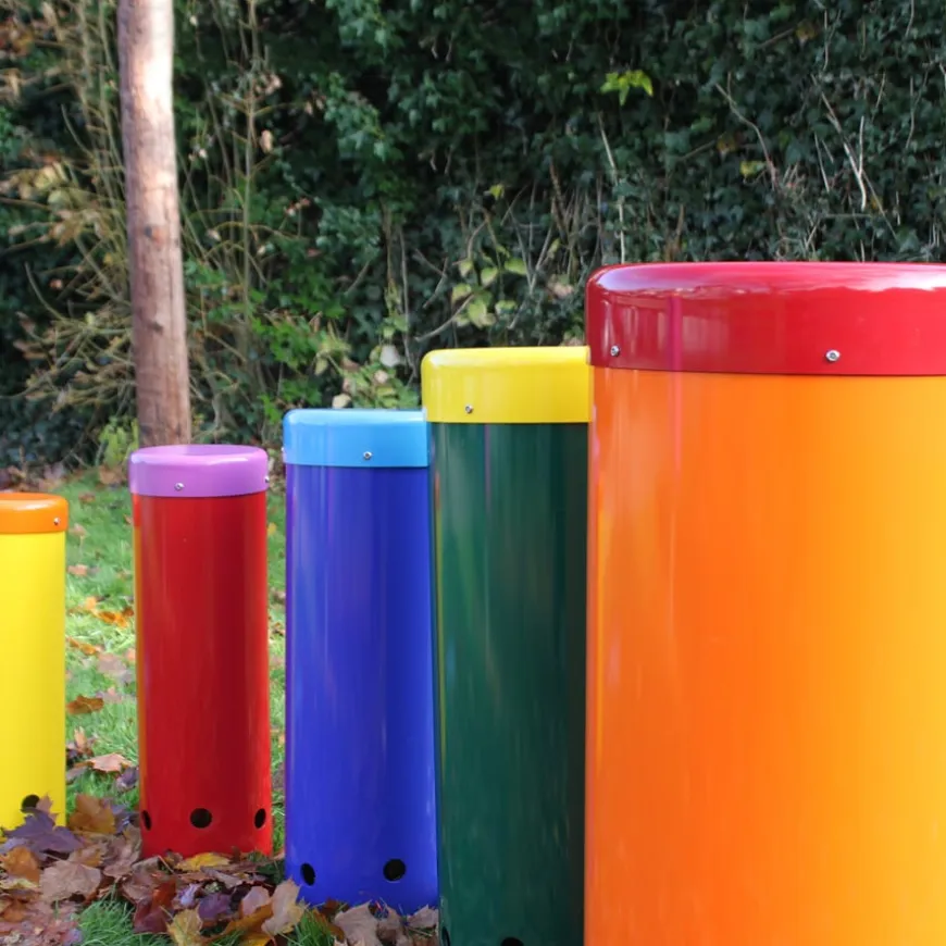 Outdoor Rainbow Samba Drums 5pk