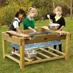 Outdoor Sand and Water Wooden Tray Unit