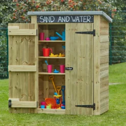 Outdoor Storage Shed with Chalkboard