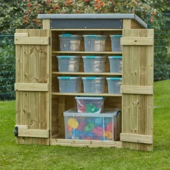 Outdoor Storage Shed with Chalkboard
