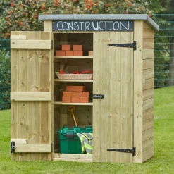 Outdoor Storage Shed with Chalkboard