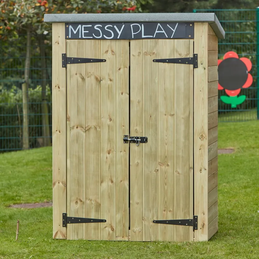 Outdoor Storage Shed with Chalkboard