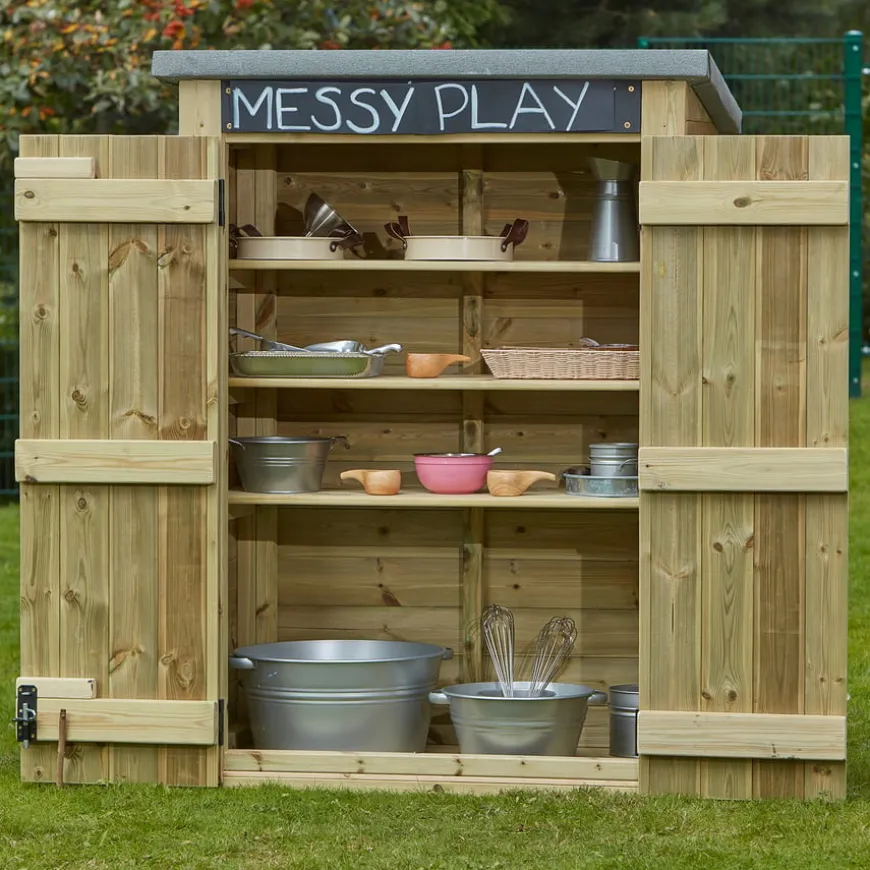 Outdoor Storage Shed with Chalkboard