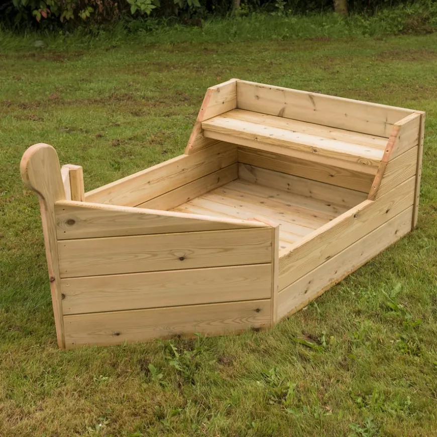 Outdoor Wooden Adventure Pirate Boat