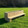 Outdoor Wooden Bench Seating Planter