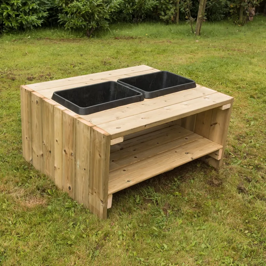 Outdoor Wooden Group Discovery Table