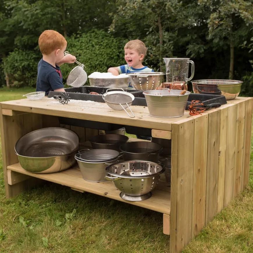 Outdoor Wooden Group Discovery Table