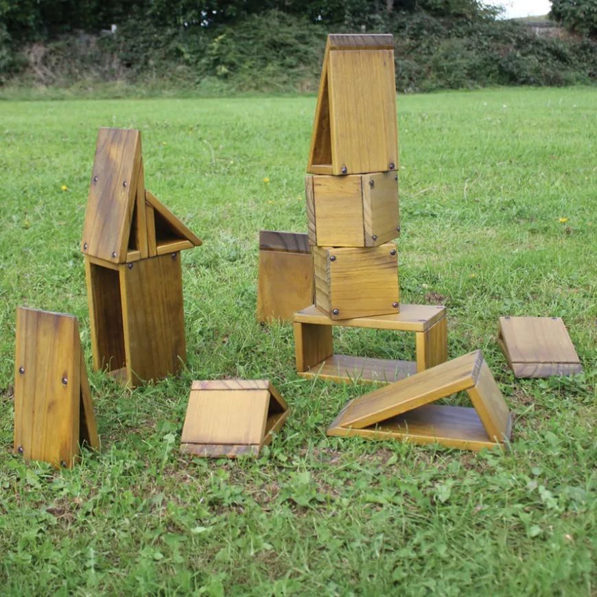 Outdoor Wooden Hollow Blocks 27pcs