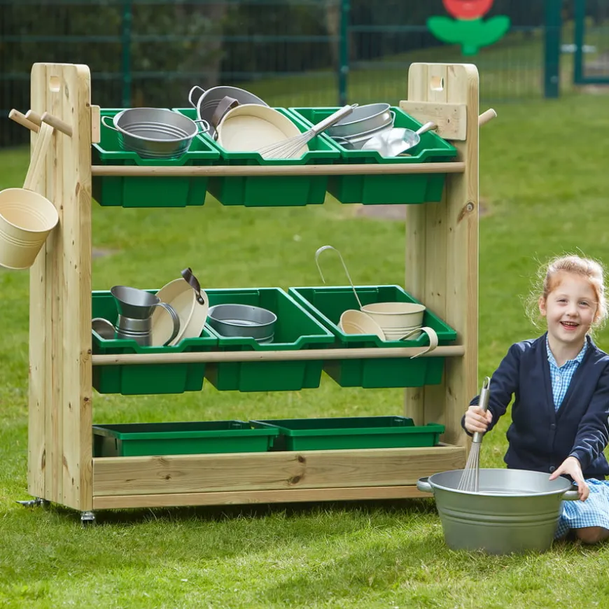 Outdoor Wooden Loose Parts Trolley