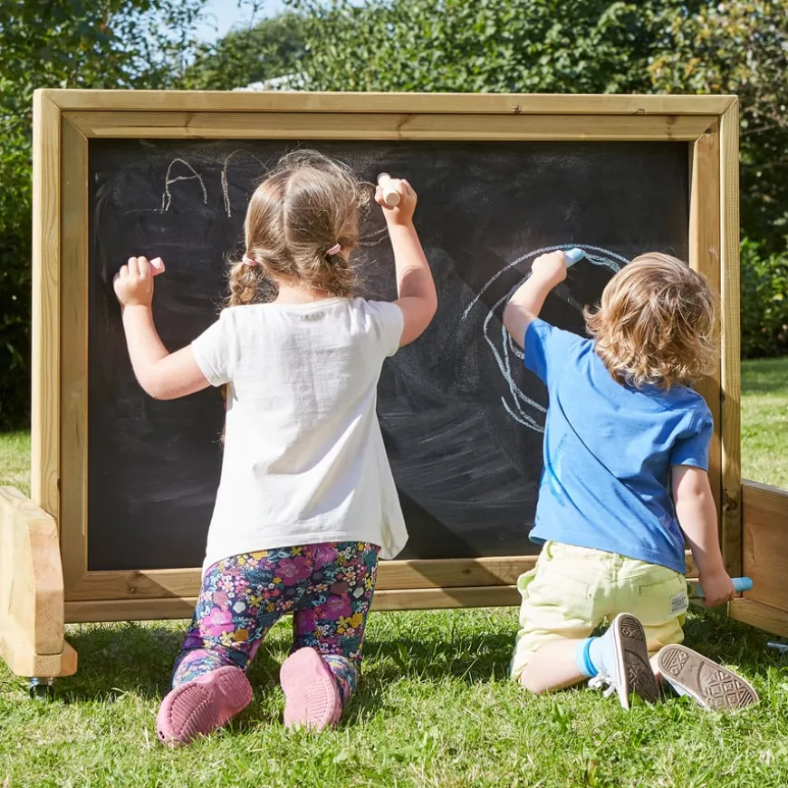 Outdoor Wooden Mark Making Literacy Chalkboard