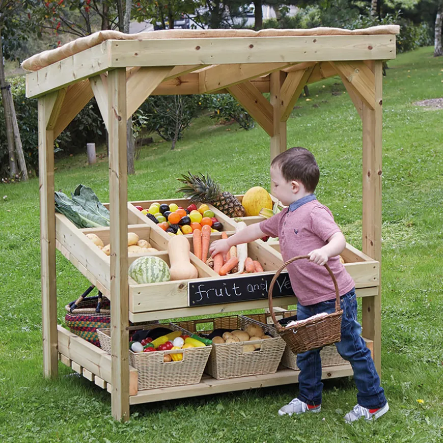 Outdoor Wooden Role Play Market Stall