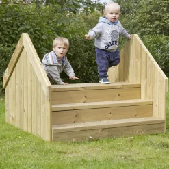 Outdoor Wooden Step Bridge