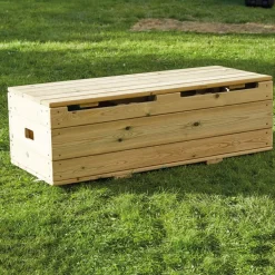Outdoor Wooden Storage Bench