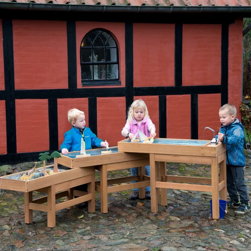Outdoor Wooden Water and Sand Table with Pump