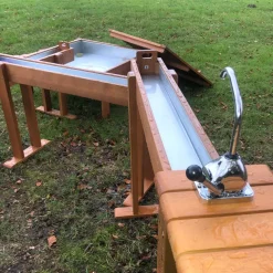 Outdoor Wooden Water Channelling with Tray