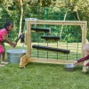 Outdoor Wooden Wheely Water Wall with Pump