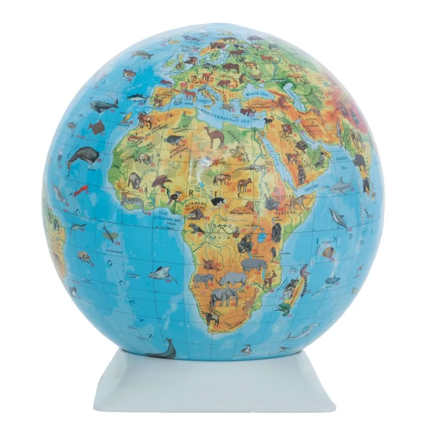 Physical Animal Discovery Globe with Booklet 23cm