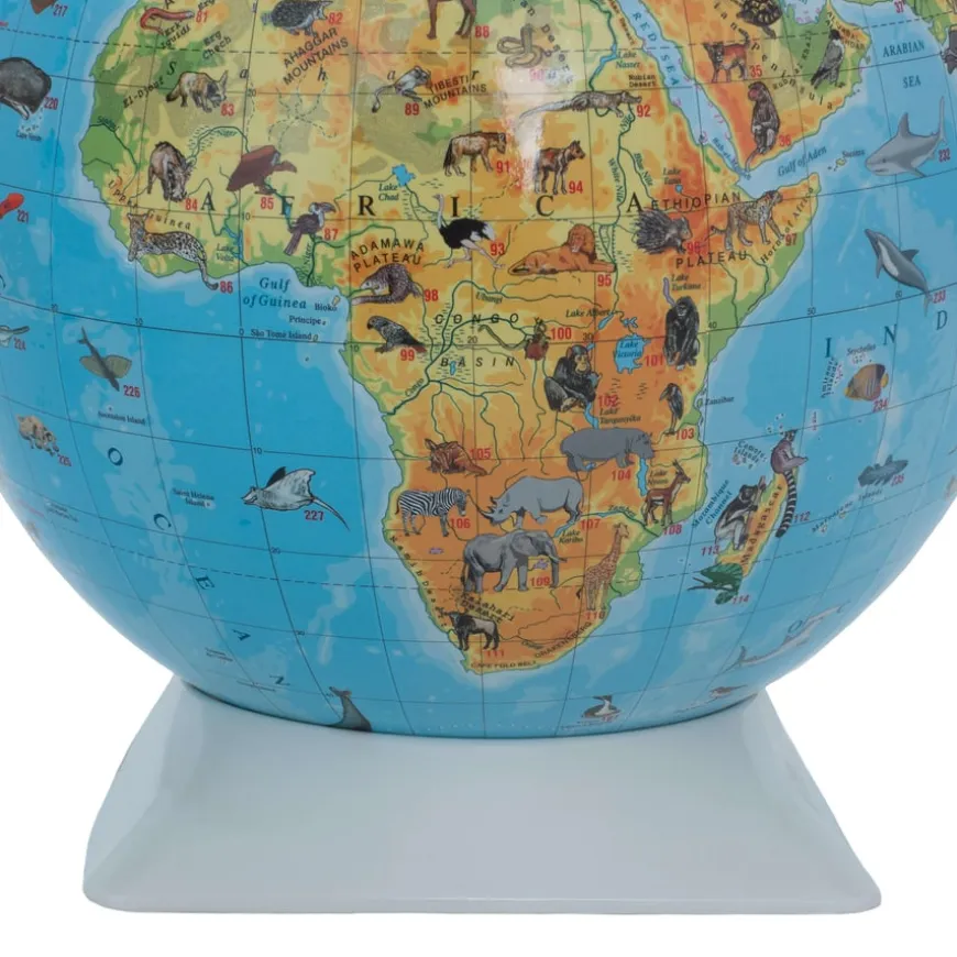 Physical Animal Discovery Globe with Booklet 23cm