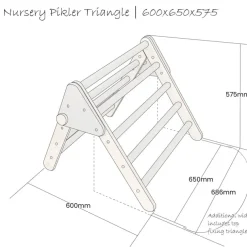 Pikler Inspired Nursery Play Triangle Natural