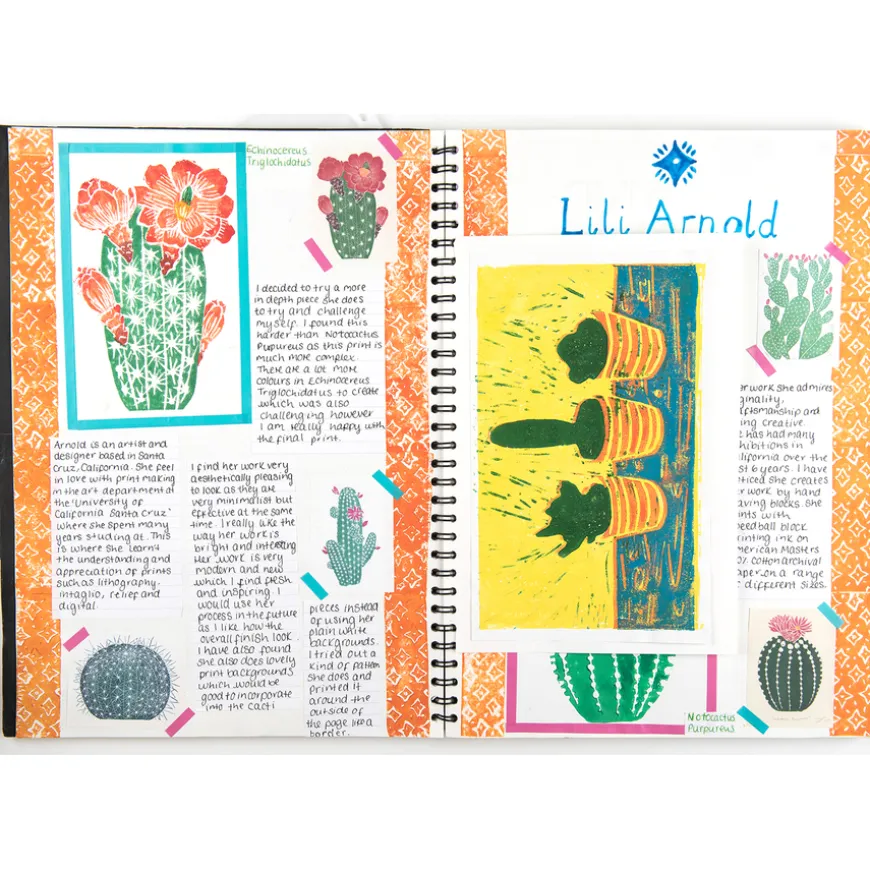 Pisces Hardback ECO Kraft Spiral Sketchbook 140gsm 5pk