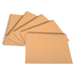Pisces Hardback Spiral Sketchbooks Kraft A3 140gsm 5pk