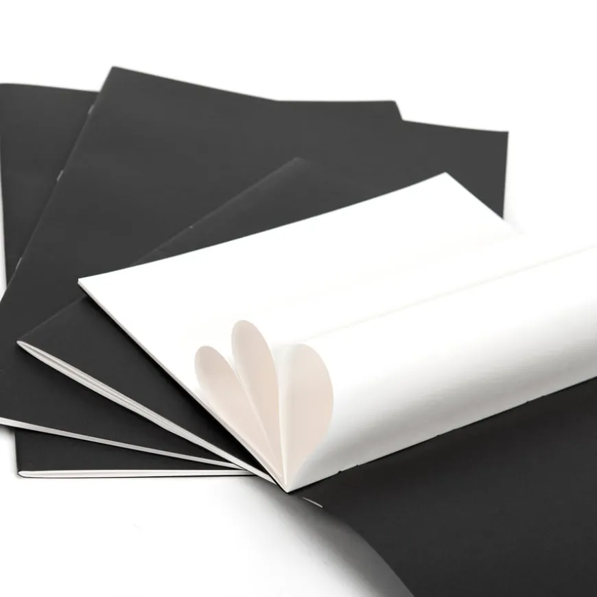 Pisces Laminated Cover Sketchbooks Matt Black A4 120gsm 40pk