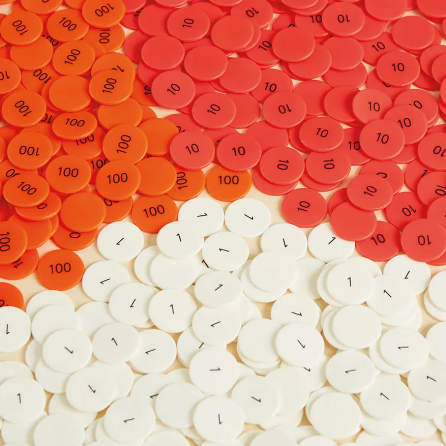 Place Value Counters 100s 10s 1s 1125pk