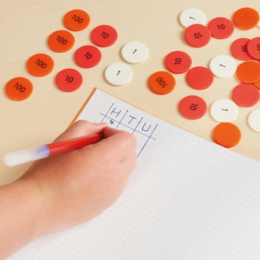 Place Value Counters 100s 10s 1s 1125pk