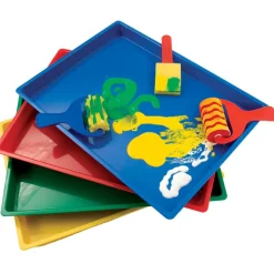 Plastic Coloured Mark Making Messy Art Trays