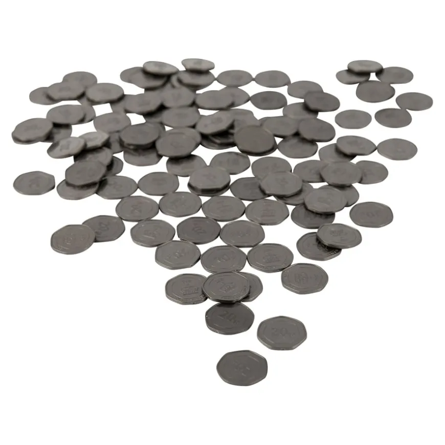 Plastic Play Money Coins