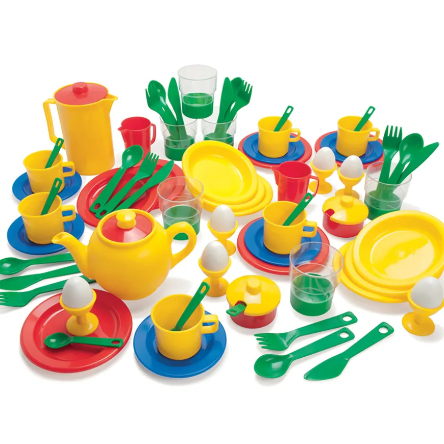 Plastic Role Play Kitchen Dinnerware Set 78pcs