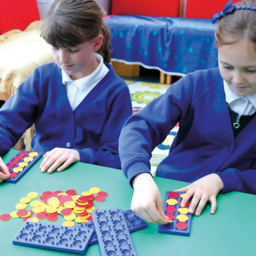 Plastic Ten Frame and Two Colour Counters 10pk
