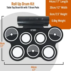 Portable Roll Up Electronic Drum Kit