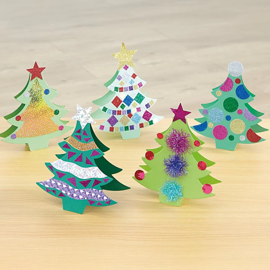 Pre Cut Jumbo Christmas Tree Cards 30pk