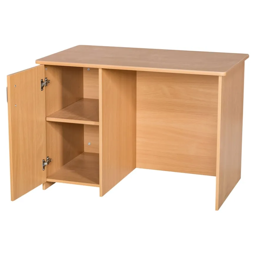 Premium Teacher's Desks With locking Cupboard Beech