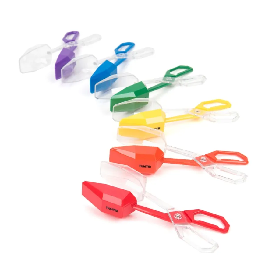 Rainbow Coloured Tongs 6pk