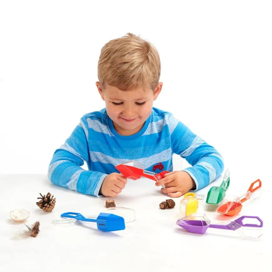 Rainbow Coloured Tongs 6pk