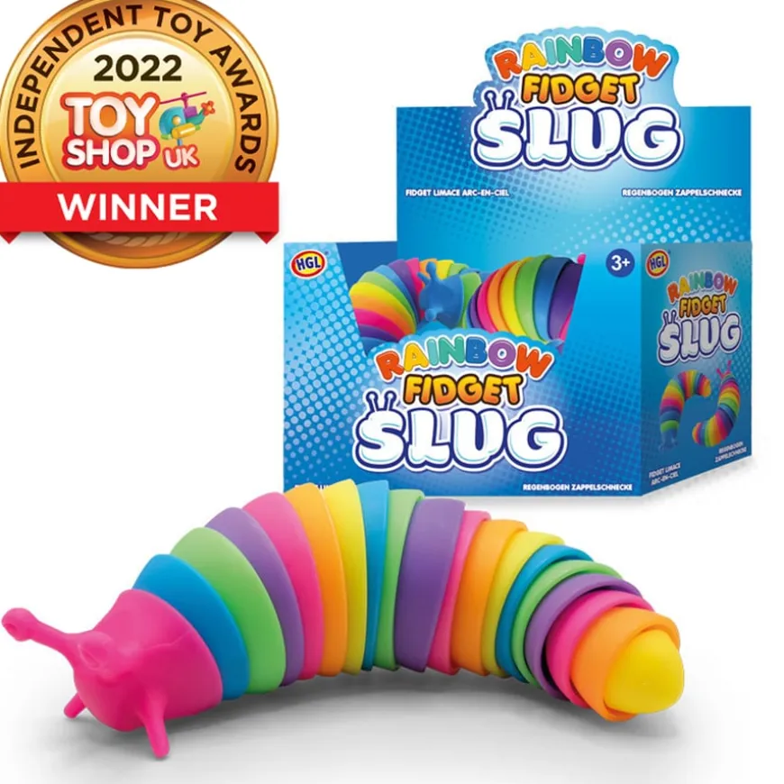 Rainbow Fidget Slug Toy