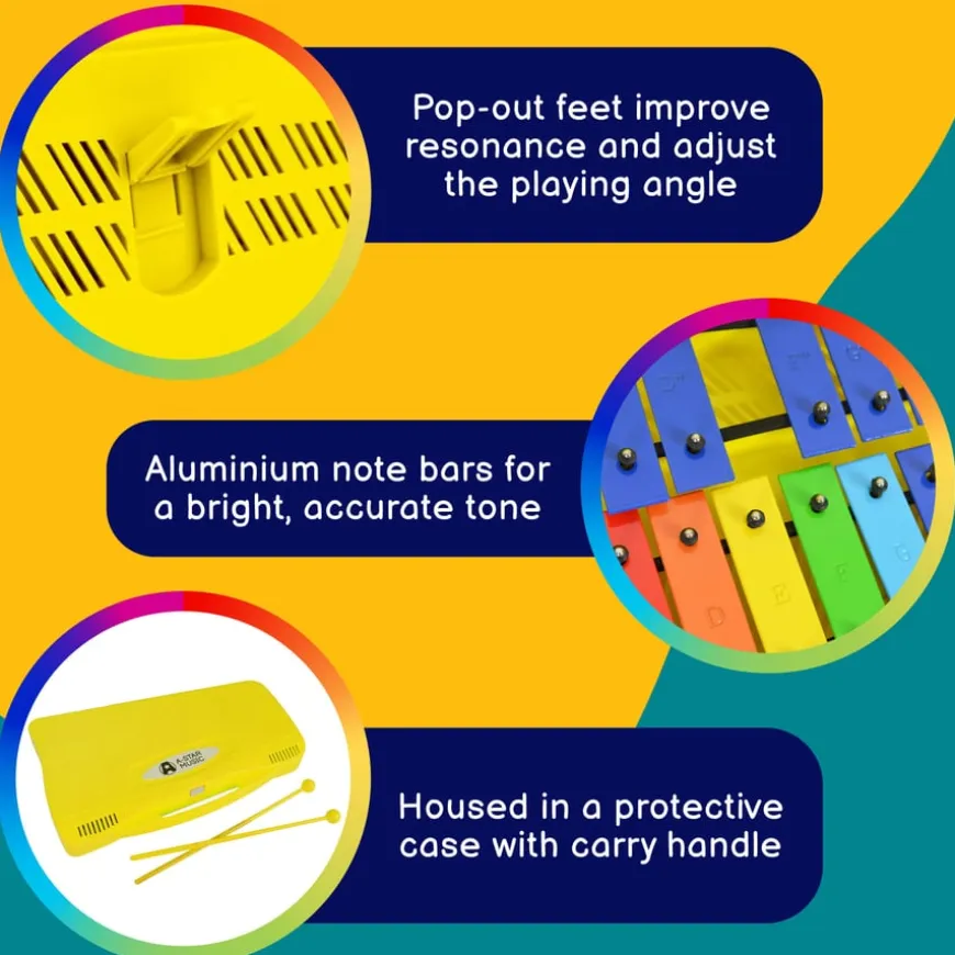 Rainbow 25 Note Soprano Chromatic Glockenspiel