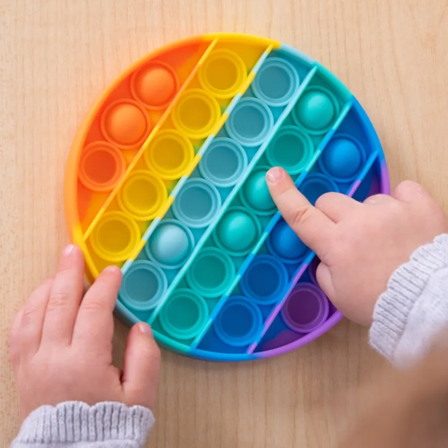 Rainbow Push & Pop It Fidget Pad