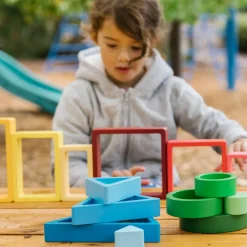 Rainbow Shape Wooden Blocks 16pk