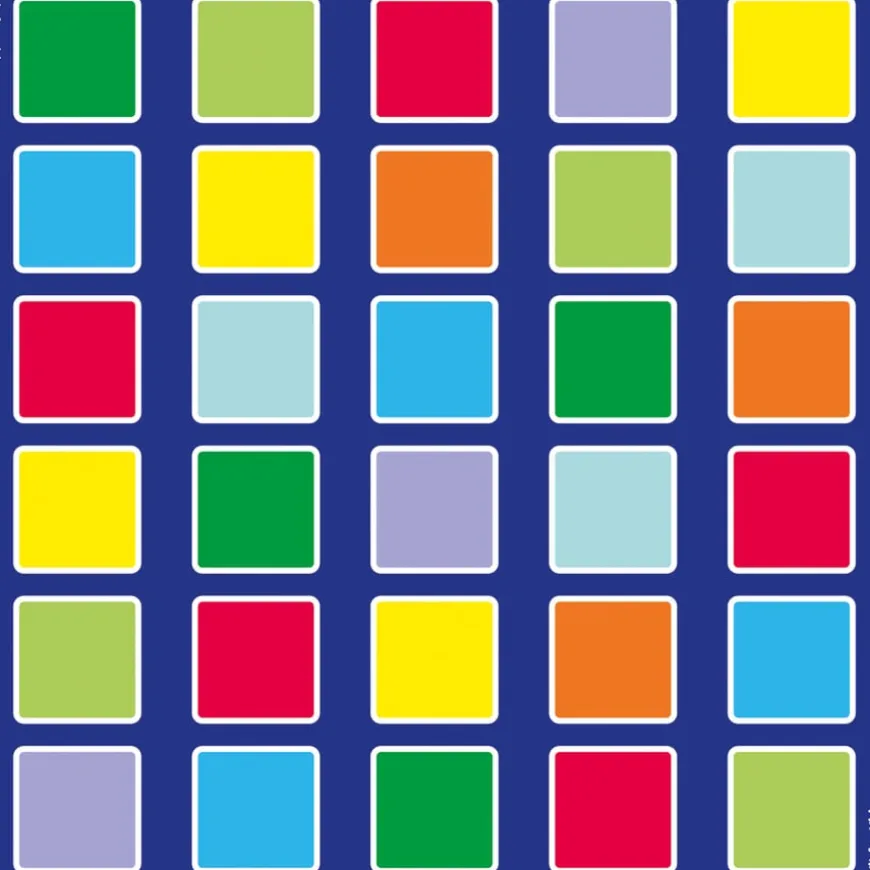 Rainbow Squares Large Placement Carpet