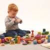 Rainbow Wooden Loose Parts Super Set 84pcs