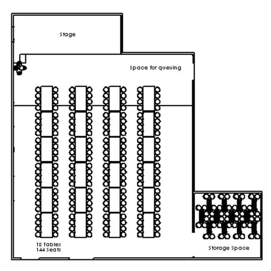 Rectangular 12 Seater Folding Table
