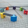 Recyclable Plastic Curved Seating Unit