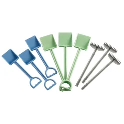 Recycled Plastic Rakes & Shovels Set Pastel 9pk