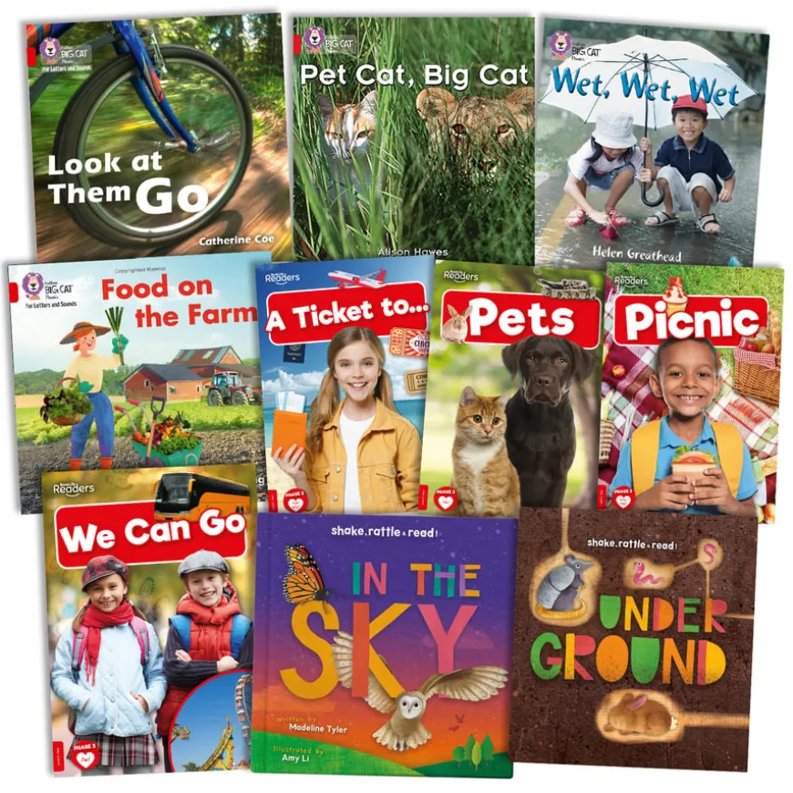 Red Non-Fiction Book Bands Level 2 10pk