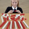 Red/White Plastic Snap Cubes 500pk