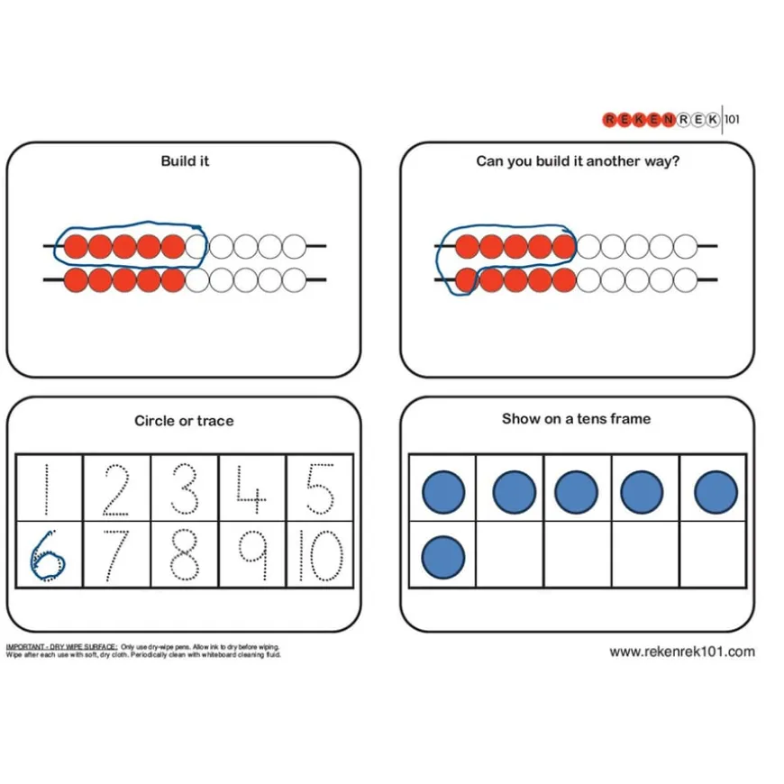 Rekenrek Practice Charts Early Number Sense Bundle