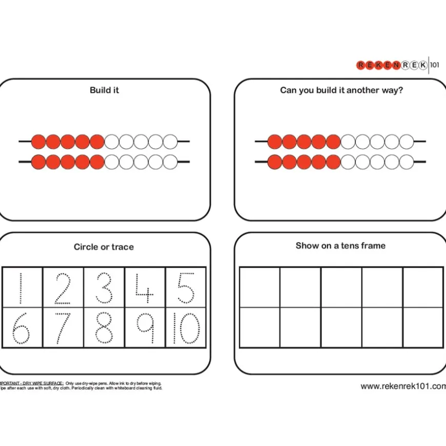 Rekenrek Practice Charts Early Number Sense Bundle